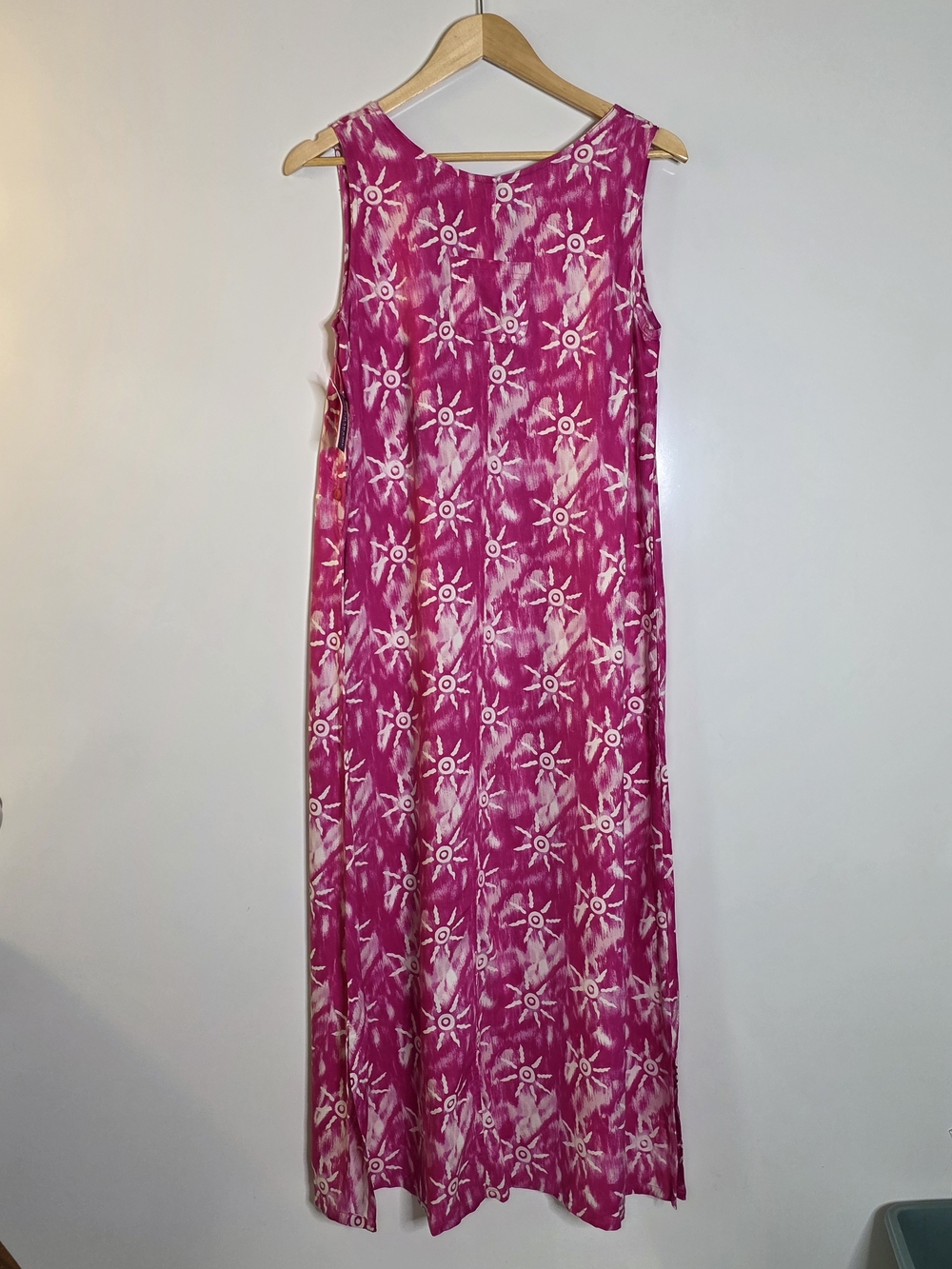 Jennifer Moore 90s style Rayon floral tropic midi dress Size Small NEW